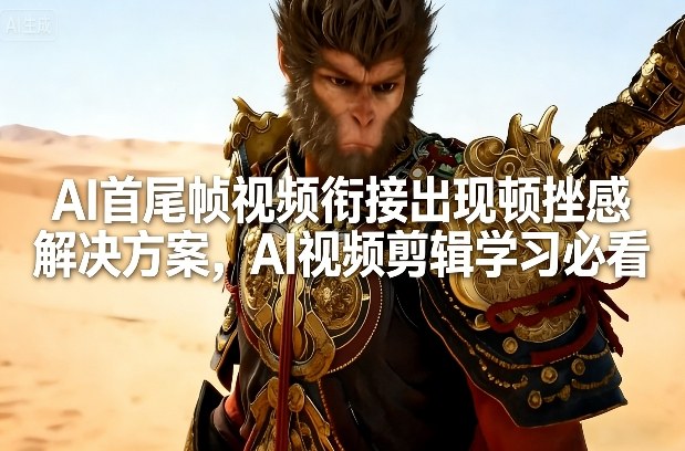 AI首尾帧视频衔接出现顿挫感解决方案,AI视频剪辑学习必看-小艾网创