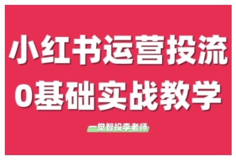 小红书运营投流,小红书广告投放从0到1的实战课,学完即可开始投放(更新26年)-小艾网创