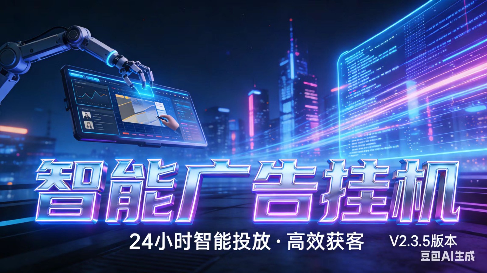 AI 广告云挂机 · 全域流量变现平台-小艾网创