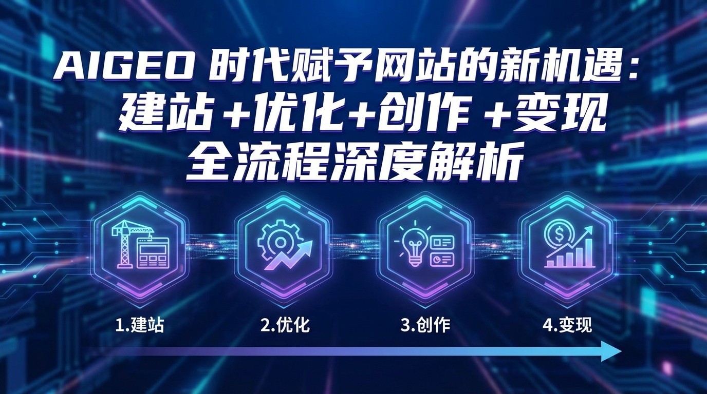 AIGEO+时代赋予网站的新机遇：建站+优化+创作+变现+全流程深度解析-小艾网创
