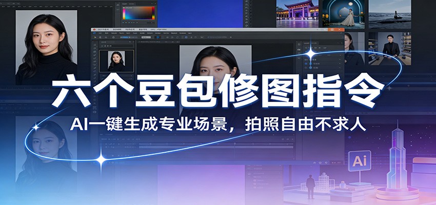 六个豆包修图指令：AI 一键生成专业场景，拍照自由不求人-小艾网创