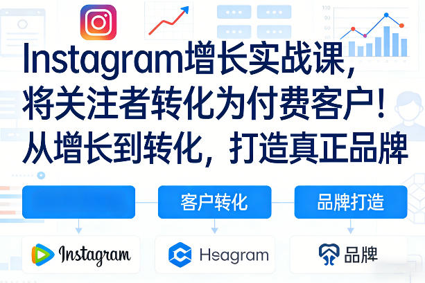 Instagram增长实战课,将关注者转化为付费客户!从增长到转化,打造真正品牌(双语字幕)-小艾网创