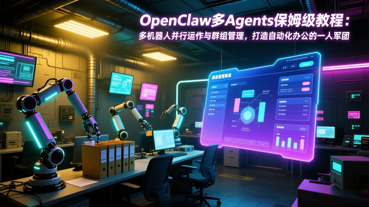OpenClaw多Agents保姆级教程：多机器人并行运作与群组管理，打造自动化办公的一人军团-小艾网创