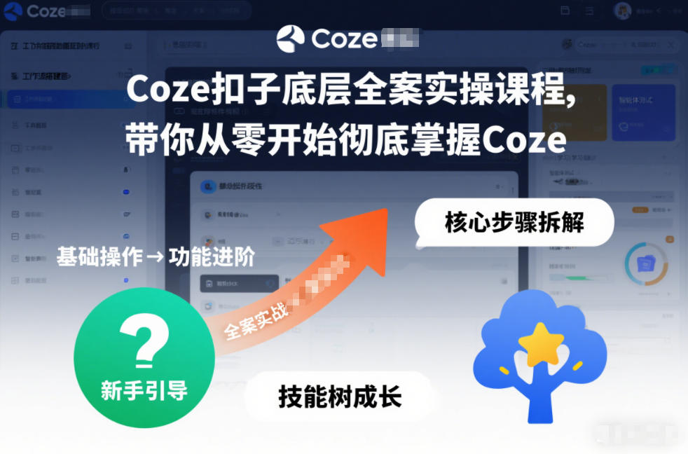 Coze扣子底层全案实操课程，带你从零开始彻底掌握Coze(更新3月)-小艾网创