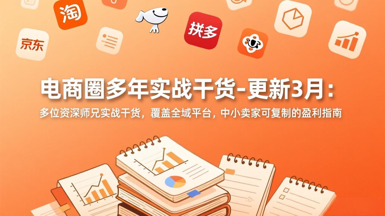 电商圈多年实战干货-更新3月:多位资深师兄实战干货,覆盖全域平台,中小卖家可复制的盈利指南-小艾网创