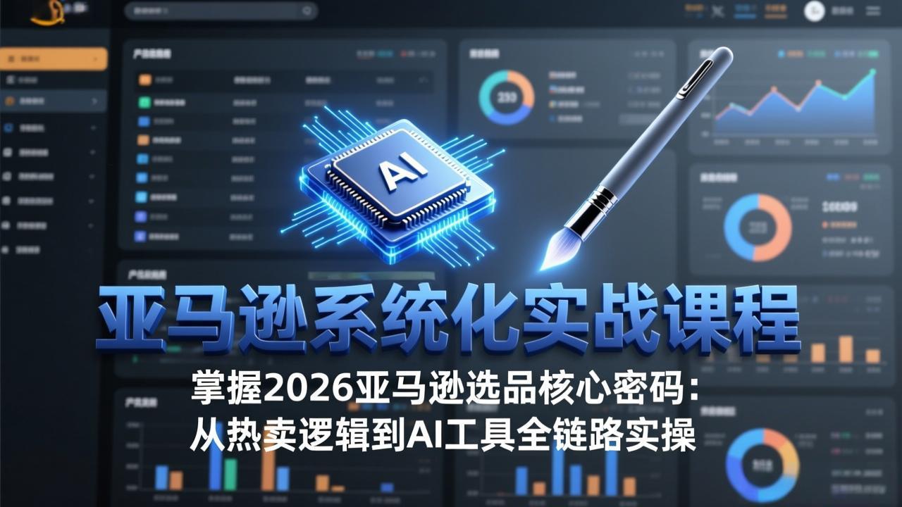 亚马逊系统化实战课-更新3月：2026最新选品方法论，从热卖原因分析到AI作图，提升选品成功率-小艾网创