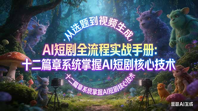 AI 短剧全流程实战手册：从选题到视频生成，十二篇章系统掌握 AI 短剧核心技术-小艾网创