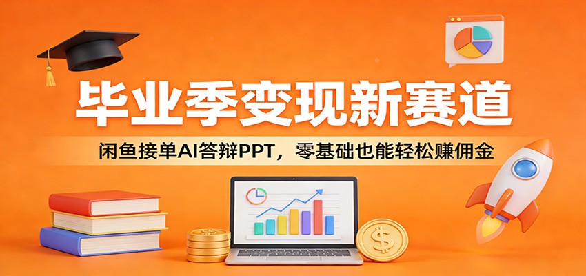 毕业季变现新赛道：闲鱼接单AI答辩PPT，零基础也能轻松赚佣金-小艾网创