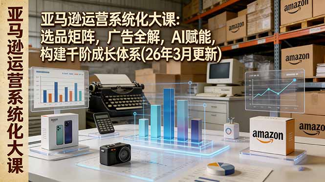 亚马逊运营系统化大课：选品矩阵，广告全解，AI赋能，构建千阶成长体系(26年3月更新-小艾网创