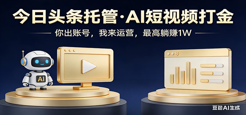 头条号AI托管,我提供作品,你提供账号,每天5分钟发布,小白躺赚3000+-小艾网创