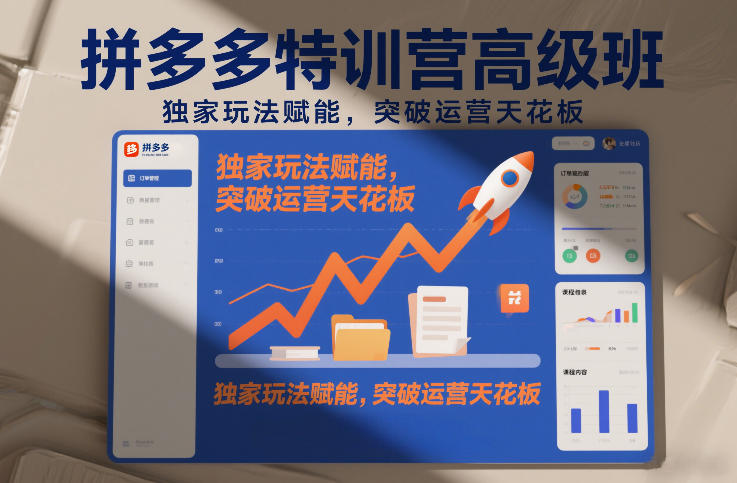 拼多多特训营高阶班，独家玩法赋能，突破运营天花板(更新26年3月13日)-小艾网创