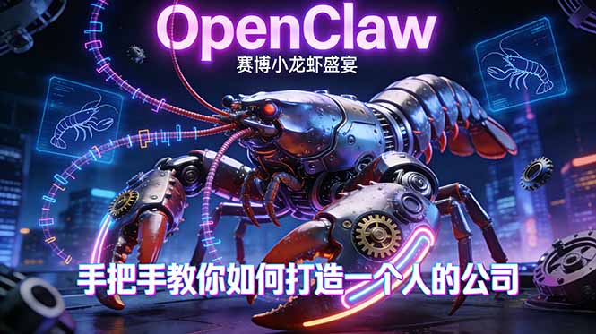 OpenClaw，小龙虾-从产品到爆款的成长之路，手把手教你如何打造一个人的公司-小艾网创