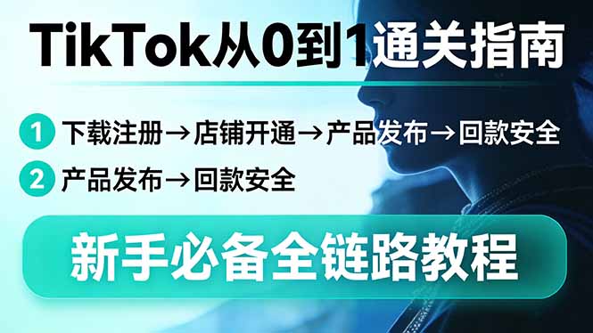 TikTok从0到1通关指南：下载注册→店铺开通→产品发布→回款安全，新手必备全链路教程-小艾网创