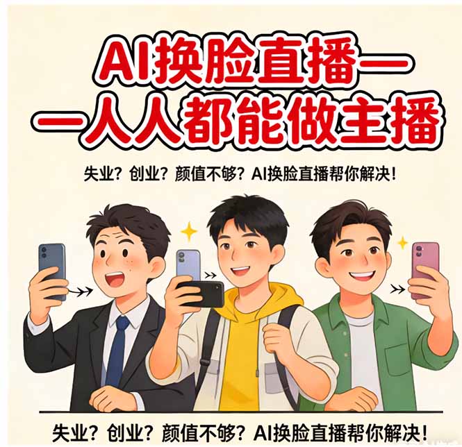 AI换脸直播,人人都能做主播-小艾网创