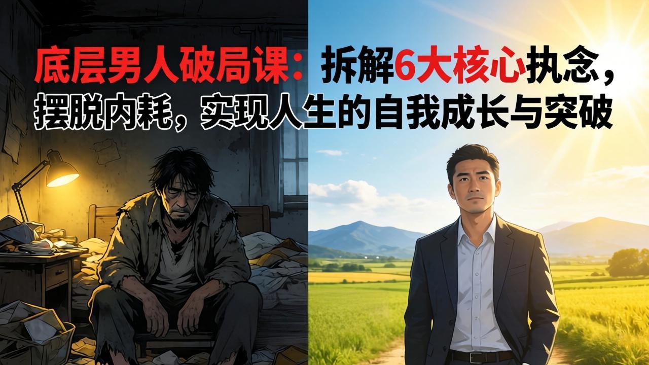 付费文章：底层男人破局课：拆解 6 大核心执念，摆脱内耗，实现人生的自我成长与突破-小艾项目网