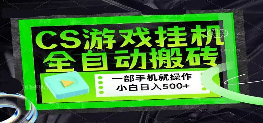 CSGO游戏挂机捡漏搬砖，超稳定的项目，带领1000+小白实现日入500+-小艾项目网