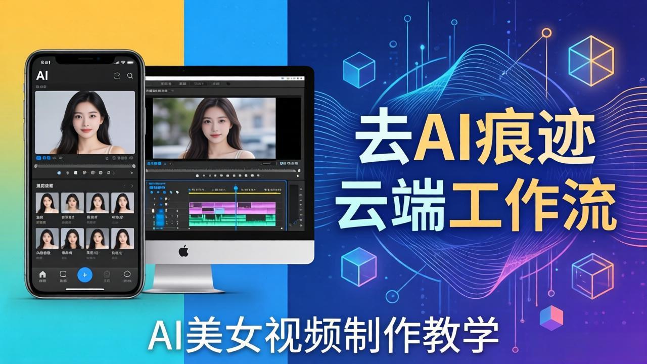 AI美女视频制作教学：去AI痕迹，云端工作流出图，手机电脑均可，不需要配置-小艾项目网