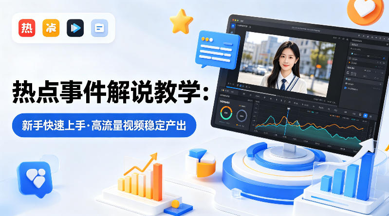 某大V的热点事件解说教学，新手也能快速上手，稳定产出高流量解说视频-小艾项目网