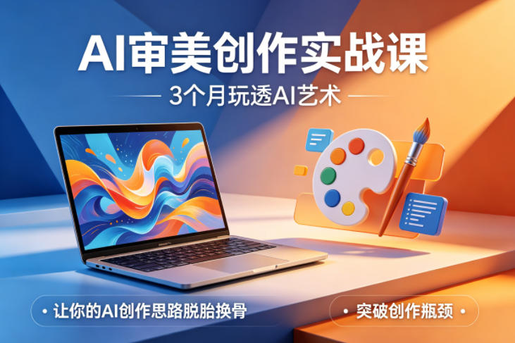AI审美创作实战课,3个月玩透AI艺术,让你的AI创作思路脱胎换骨,突破创作瓶颈-小艾项目网