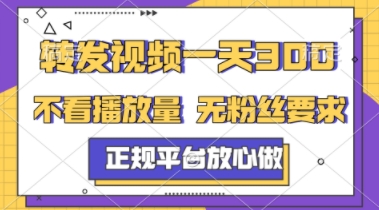 转发视频一天3张+，正规平台放心做，不看播放量，不看粉丝量，一个任务几分钟完成【揭秘】-小艾网创