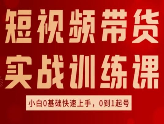短视频带货实战训练课，好物分享实操，小白0基础快速上手，0到1起号-小艾网创