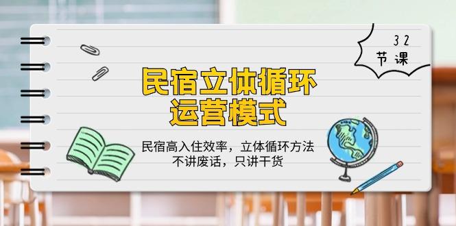 民宿 立体循环运营模式：民宿高入住效率，立体循环方法，只讲干货(32节-小艾网创