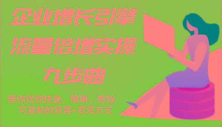 企业增长引擎流量倍增实操九步曲，帮你找到快速、简单、有效、可复制的获客+变现方式-小艾网创