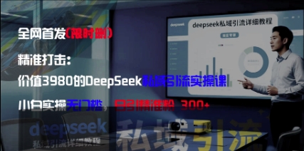精准打击：价值3980的DeepSeek私域引流实操课，小白实操无门槛，日引精准粉300+-小艾网创