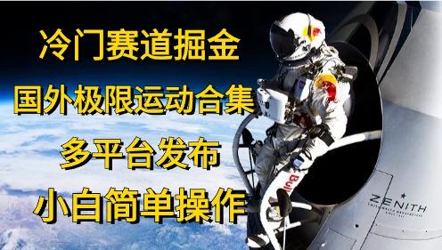 冷门赛道掘金，国外极限运动视频合集，多平台发布，小白简单操作-小艾网创