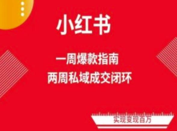 爆款小红书免费流量体系课程(两周变现)，小红书电商教程-小艾网创