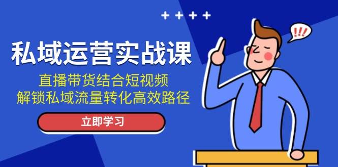 私域运营实战课：直播带货结合短视频，解锁私域流量转化高效路径-小艾网创