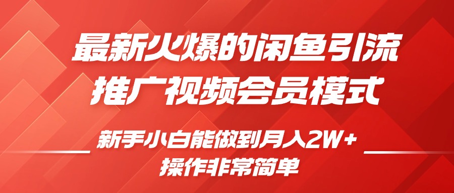 闲鱼引流推广影视会员，0成本就可以操作，新手小白月入过W+【揭秘】-小艾网创