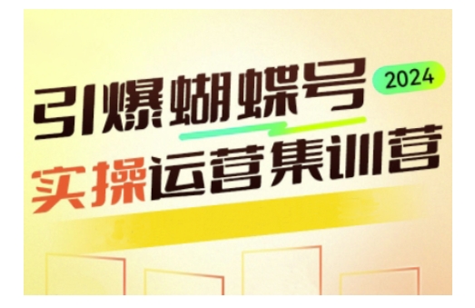 引爆蝴蝶号实操运营，助力你深度掌握蝴蝶号运营，实现高效实操，开启流量变现之路-小艾网创