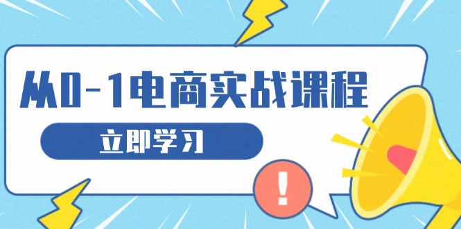 从零做电商实战课程，教你如何获取访客、选品布局，搭建基础运营团队-小艾网创