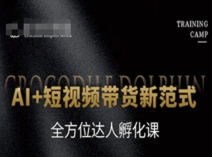 AI+短视频带货新范式，全方位达人孵化课-小艾网创