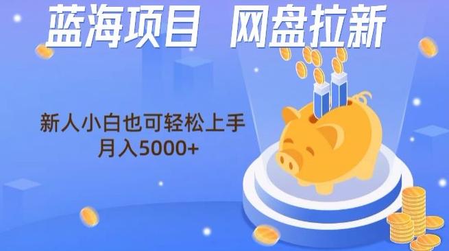 蓝海项目网盘拉新，新人小白也可操作，每月收入5000+-小艾网创