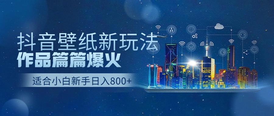 (9842期)抖音壁纸号新玩法，作品篇篇爆火，日收益500+-小艾网创