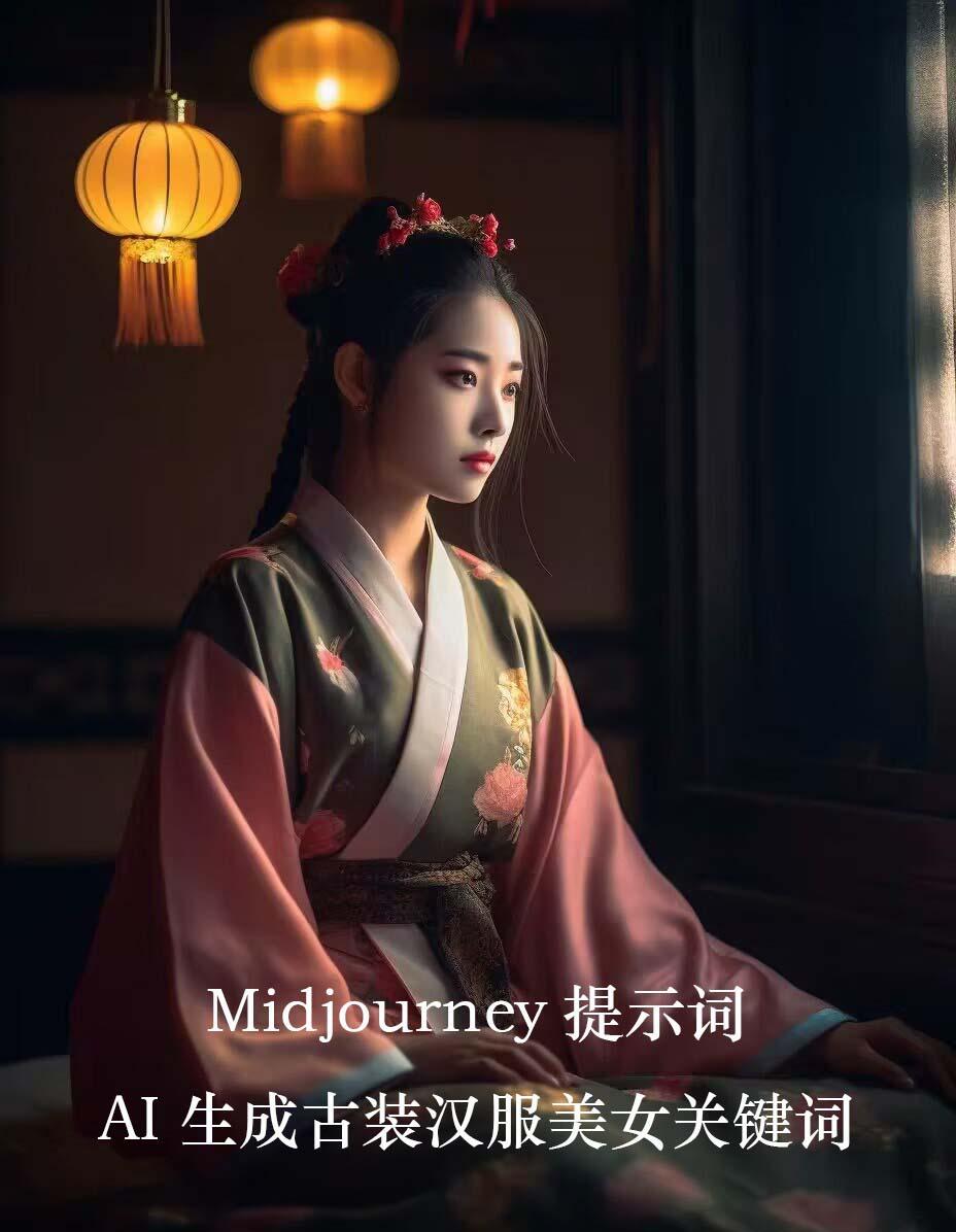 Midjourney关键词-AI生成中国风古装汉服美女人像提示关键词-小艾网创