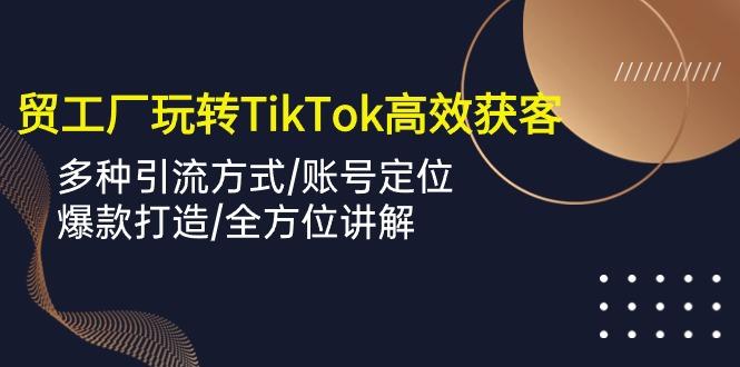 外贸工厂玩转TikTok高效获客，多种引流方式/账号定位/爆款打造/全方位讲解-小艾网创