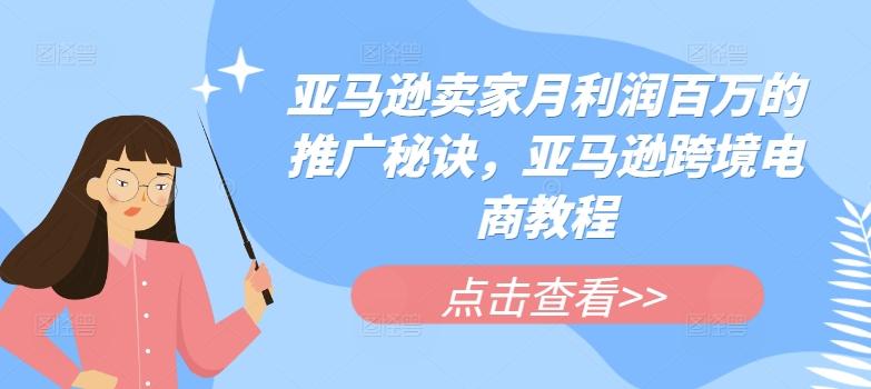 亚马逊卖家月利润百万的推广秘诀，亚马逊跨境电商教程-小艾网创