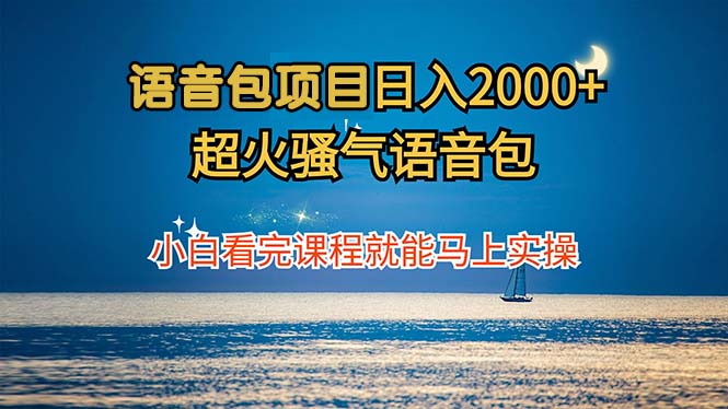 语音包项目 日入2000+ 超火骚气语音包小白看完课程就能马上实操-小艾网创