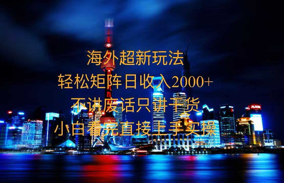 2025全新海外暴力玩法，操作简单，小白轻松上手-小艾网创