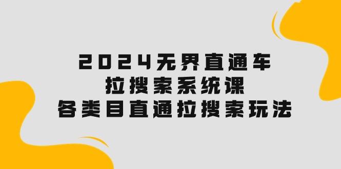 2024无界直通车·拉搜索系统课：各类目直通车 拉搜索玩法！-小艾网创