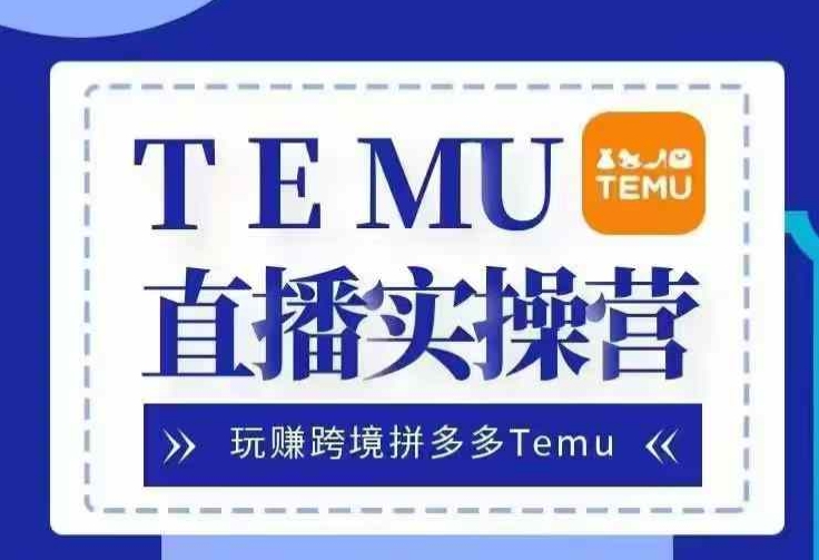 Temu直播实战营，玩赚跨境拼多多Temu，国内电商卷就出海赚美金-小艾网创