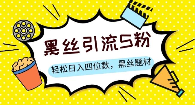 S粉变现，轻松日入四位数，黑丝题材+情感话术【揭秘】-小艾网创