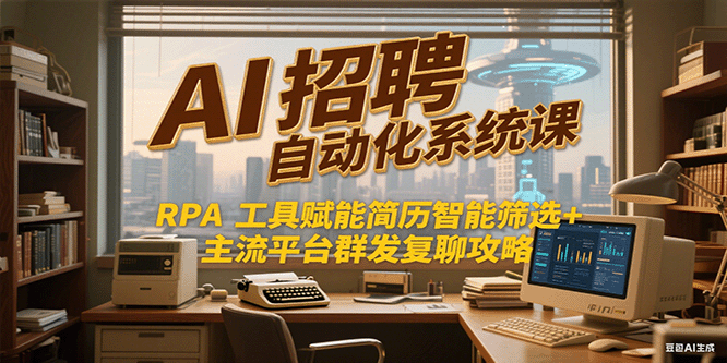 AI招聘自动化系统课，RPA工具赋能简历智能筛选+主流平台群发复聊全攻略-小艾网创