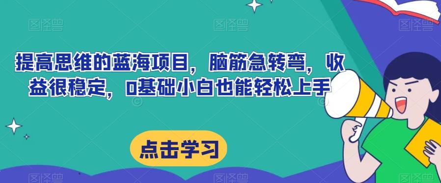 提高思维的蓝海项目，脑筋急转弯，收益很稳定，0基础小白也能轻松上手-小艾网创