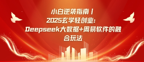 小白逆袭指南，2025玄学轻创业：Deepseek大数据+周易算法的融合玩法-小艾网创