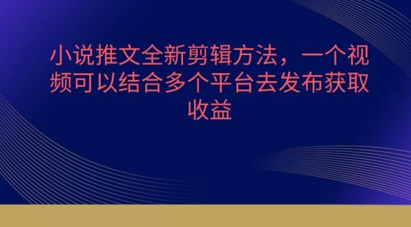 小说推文全新剪辑方法，一个视频可以结合多个平台去发布获取【揭秘】-小艾网创