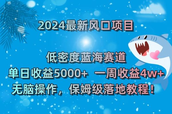 (8545期)2024最新风口项目 低密度蓝海赛道，日收益5000+周收益4w+ 无脑操作，保…-小艾网创